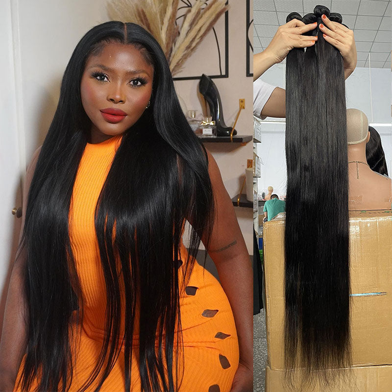 Soul Lady Silky Straight Brazilian Human Hair Weave 3 Bundles