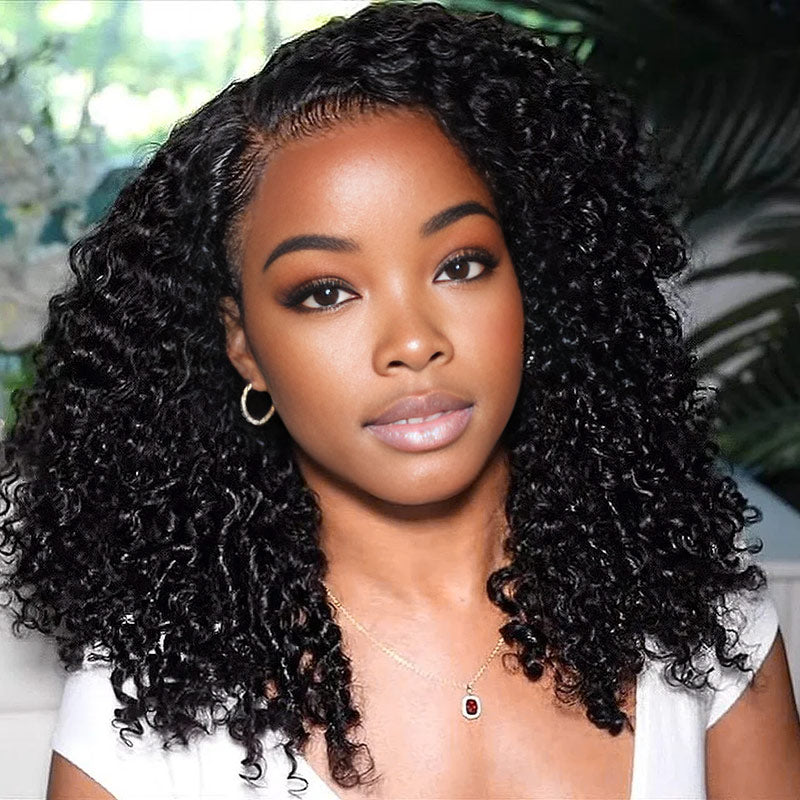 Sapphirewigs Curly Lace Front Wig Highlight Brown Synthetic Wigs For - View #9