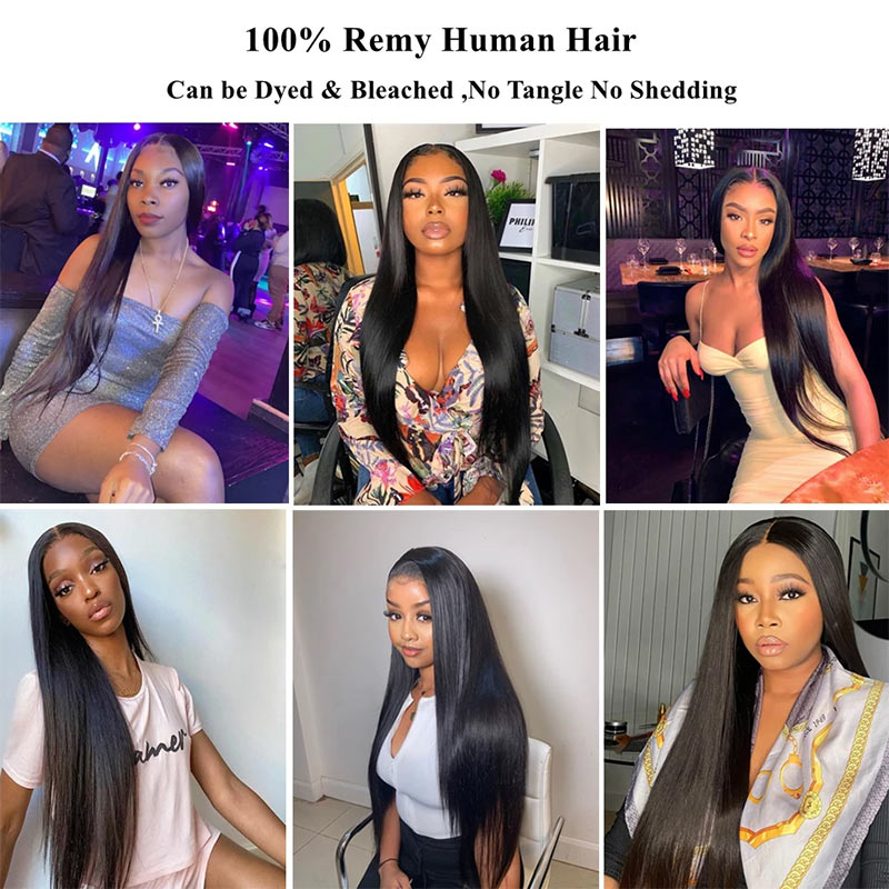 Soul Lady Long Silky Straight 5x5 HD Lace Closure Wigs Real Virgin Human Hair Mid Part Glueless Wig-Customer share